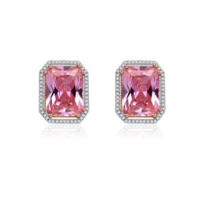 Cubic zirconia pink earrings
