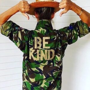 Green Camo Jacket - Be Kind