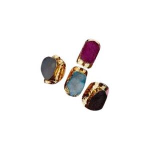 Colour druzy statement rings