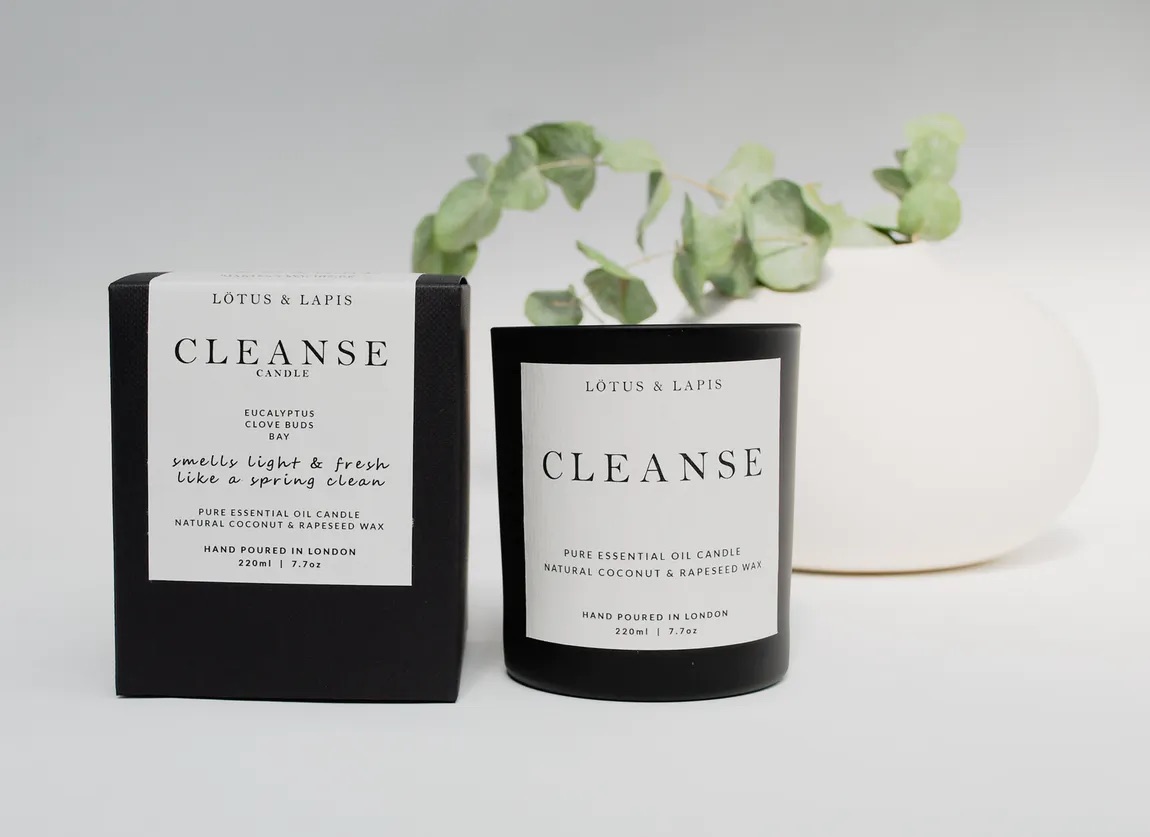 Cleanse Aromatherapy Candle - Lotus & Lapis - Image 9