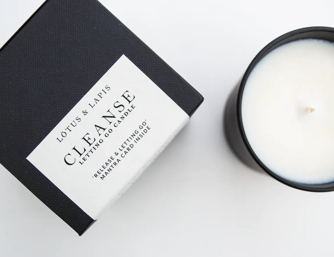 Cleanse Aromatherapy Candle - Lotus & Lapis - Image 4