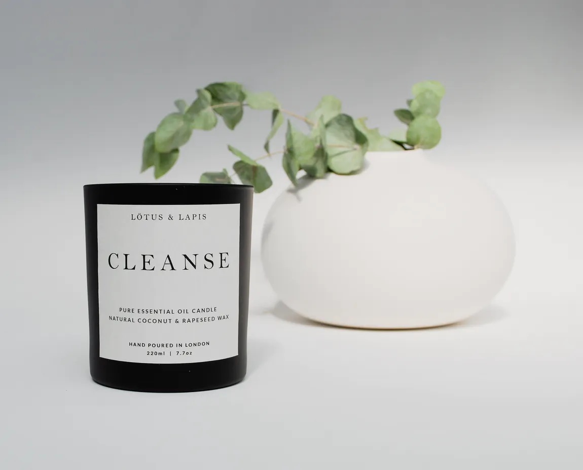 Cleanse Aromatherapy Candle - Lotus & Lapis - Image 3