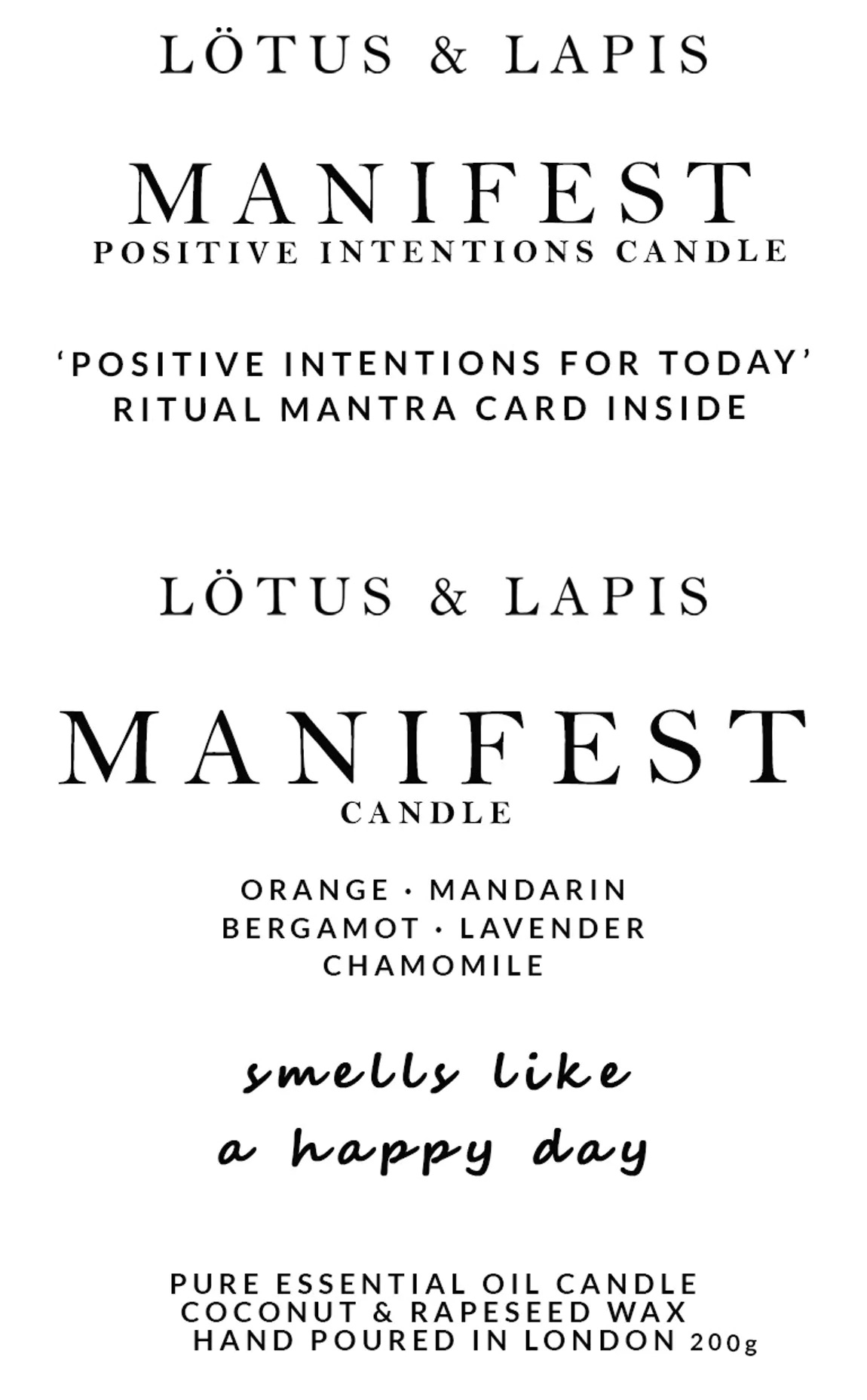 Manifest Aromatherapy Candle - Lotus & Lapis - Image 7