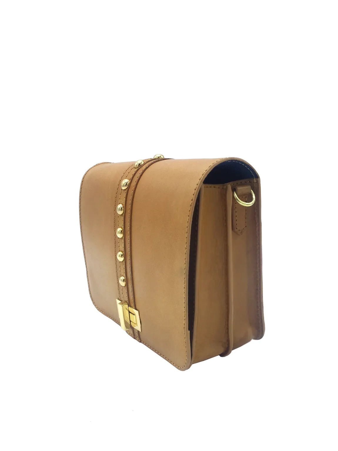Tan Leather Parisian Boxy Bag - Sophie Cano Paris - Image 3